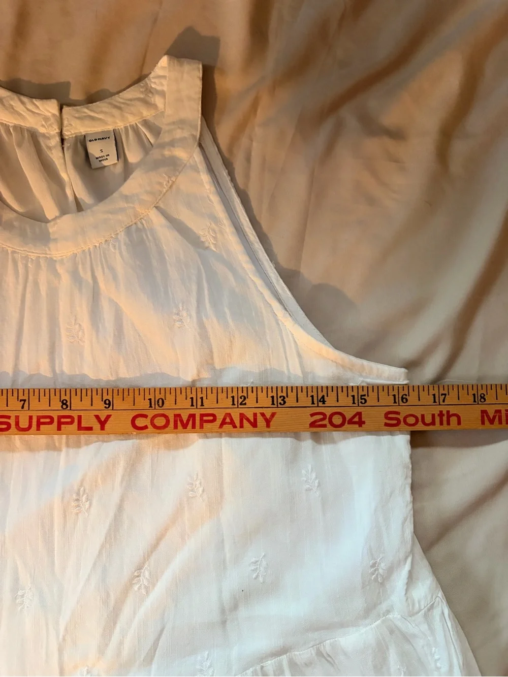 Old Navy White Sleeveless Tiered Midi Dress - Picture 4 of 5